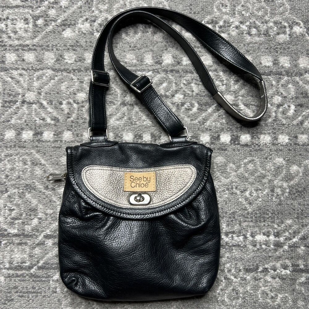 See By Chloe Black Leather Crossbody Bag